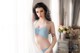 Beautiful Jessie Vard seductive with blue lingerie (13 photos) P6 No.c5735a