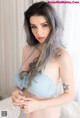 Beautiful Jessie Vard seductive with blue lingerie (13 photos) P7 No.afa6f3